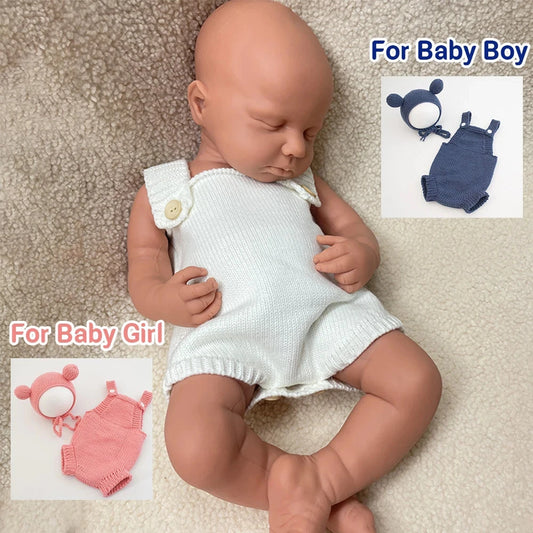 Reborn-Bambole Unpaint03and clothes / Boy Bambola Reborn Grandi