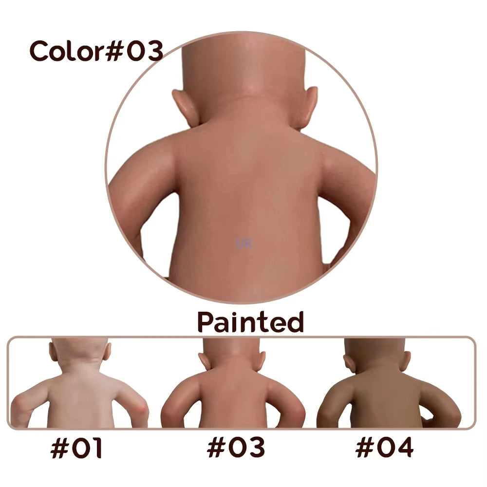 Reborn-Bambole Painted 03 / Blue Eyes Silicone Bambole Reborn
