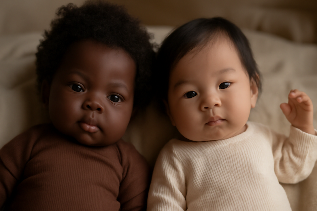 Bambole Reborn Etniche diverse con pelle scura e tratti asiatici che celebrano la diversità in Italia