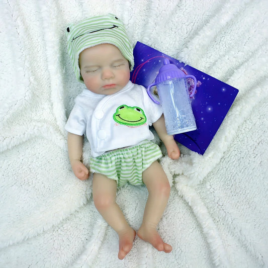 Reborn-Bambole Painted Boy Bambola Reborn In Silicone Femmina