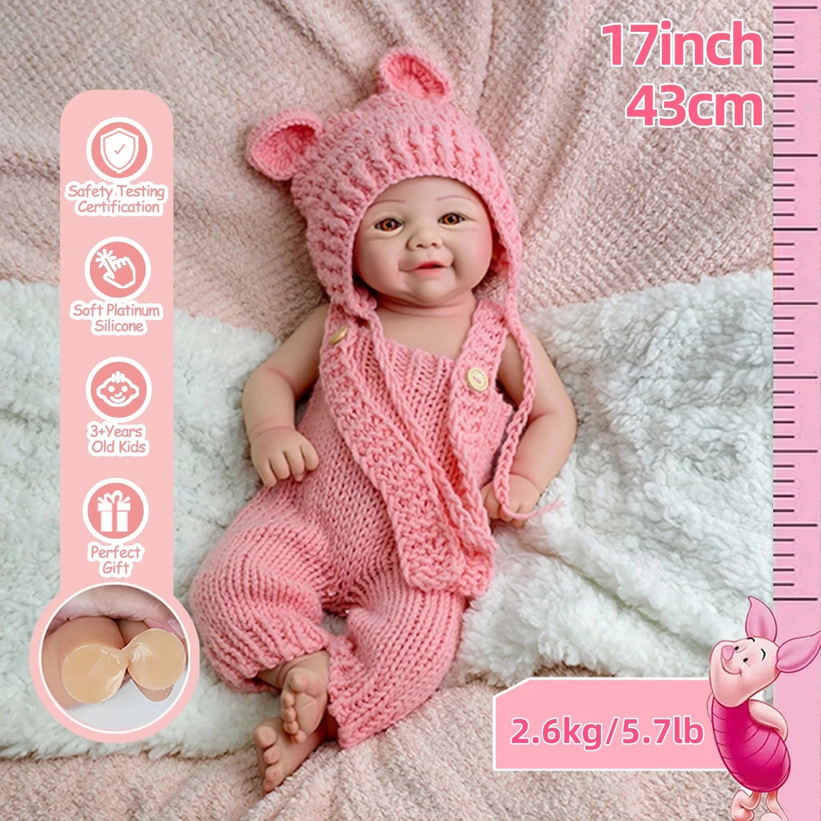 Reborn-Bambole Bambola Reborn Silicone