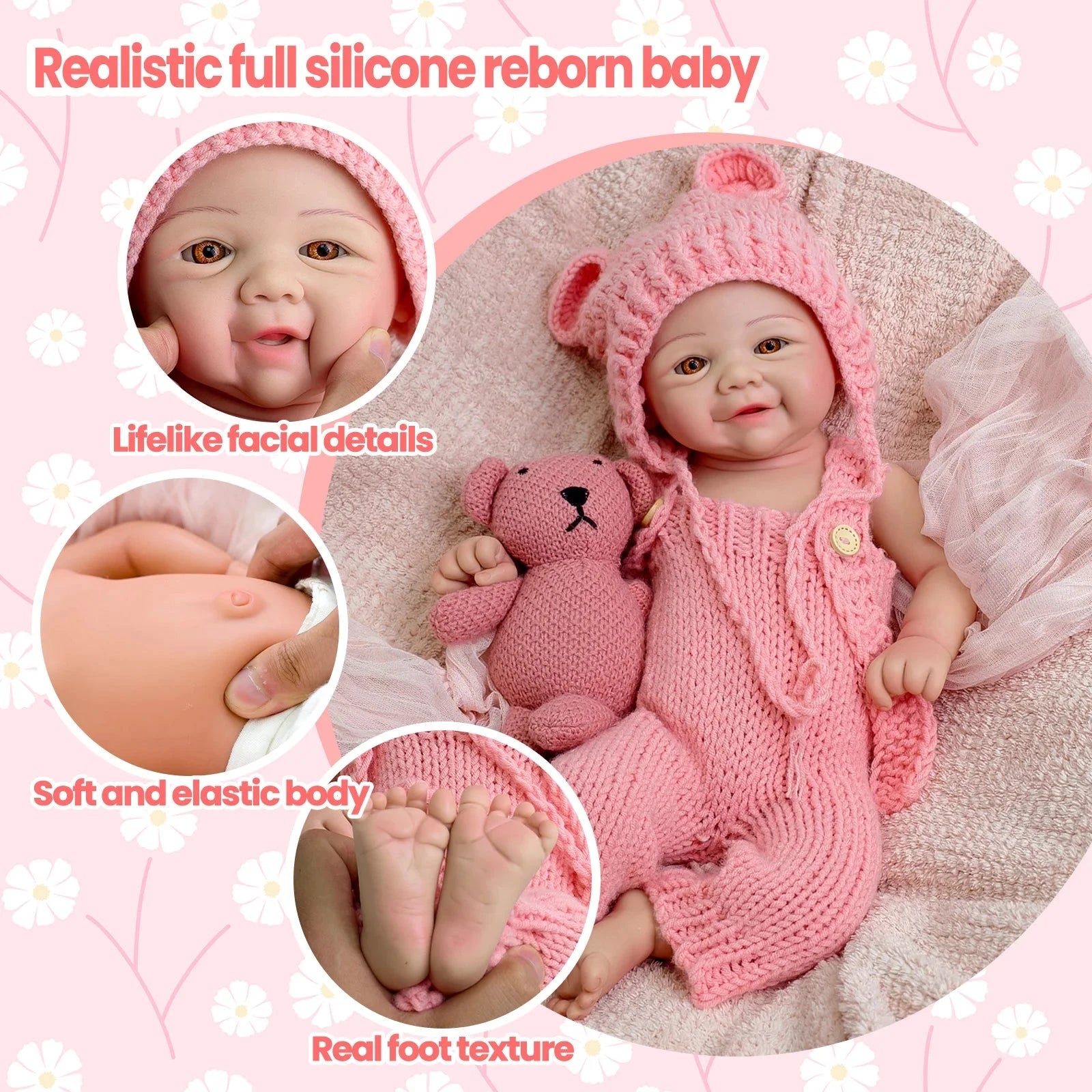 Reborn-Bambole Bambola Reborn Silicone