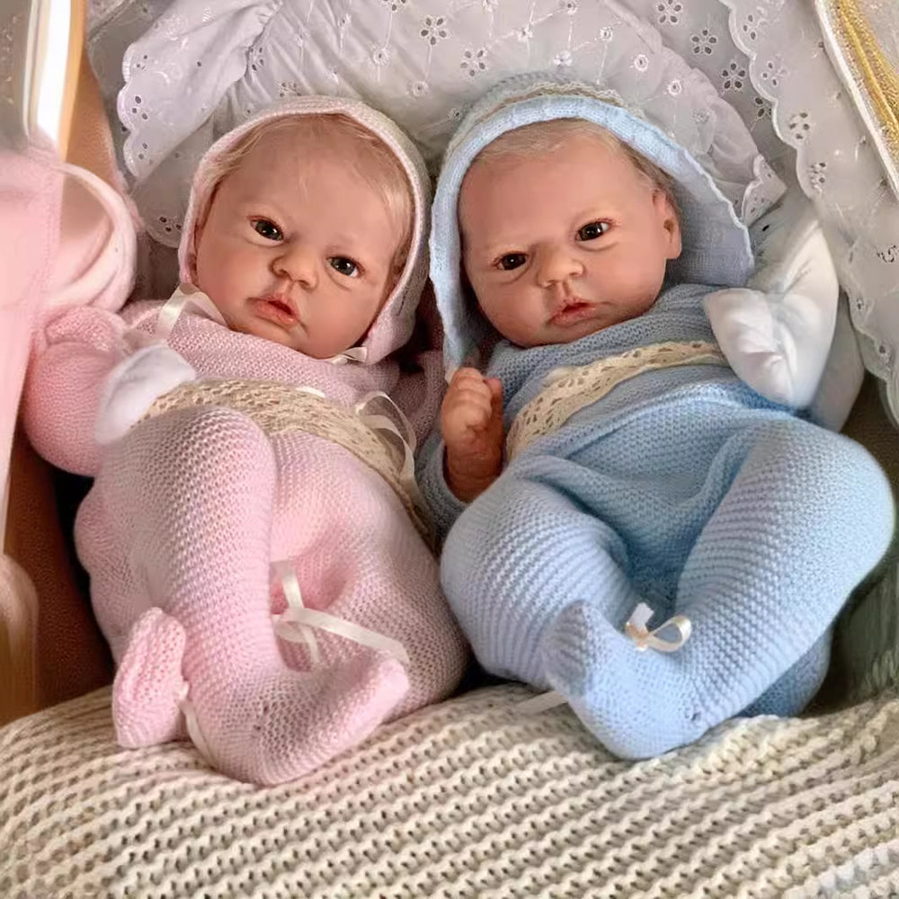 R.B Bambole Reborn Gemelli Maschio e Femmina Duo