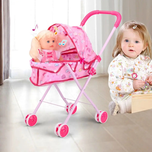Reborn-Bambole Passeggino Gemellare Per Bambole Reborn