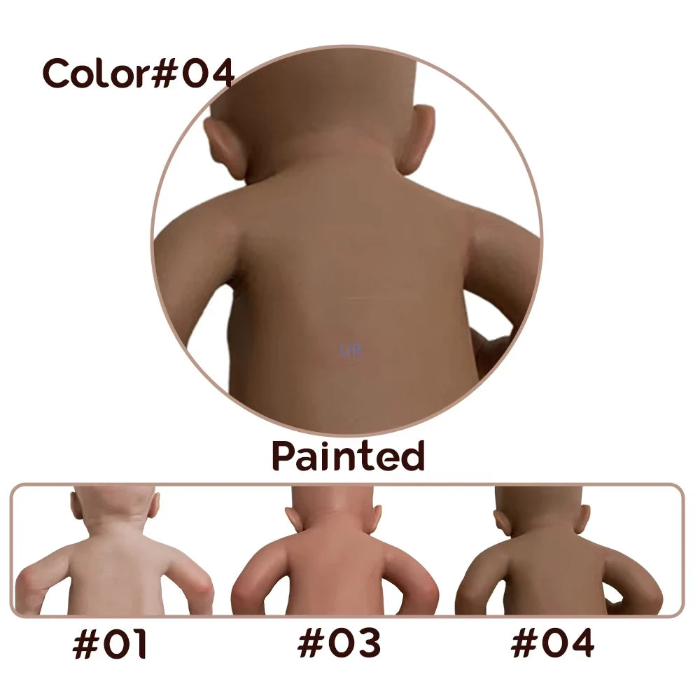 Reborn-Bambole Painted 04 / Blue Eyes Silicone Bambole Reborn