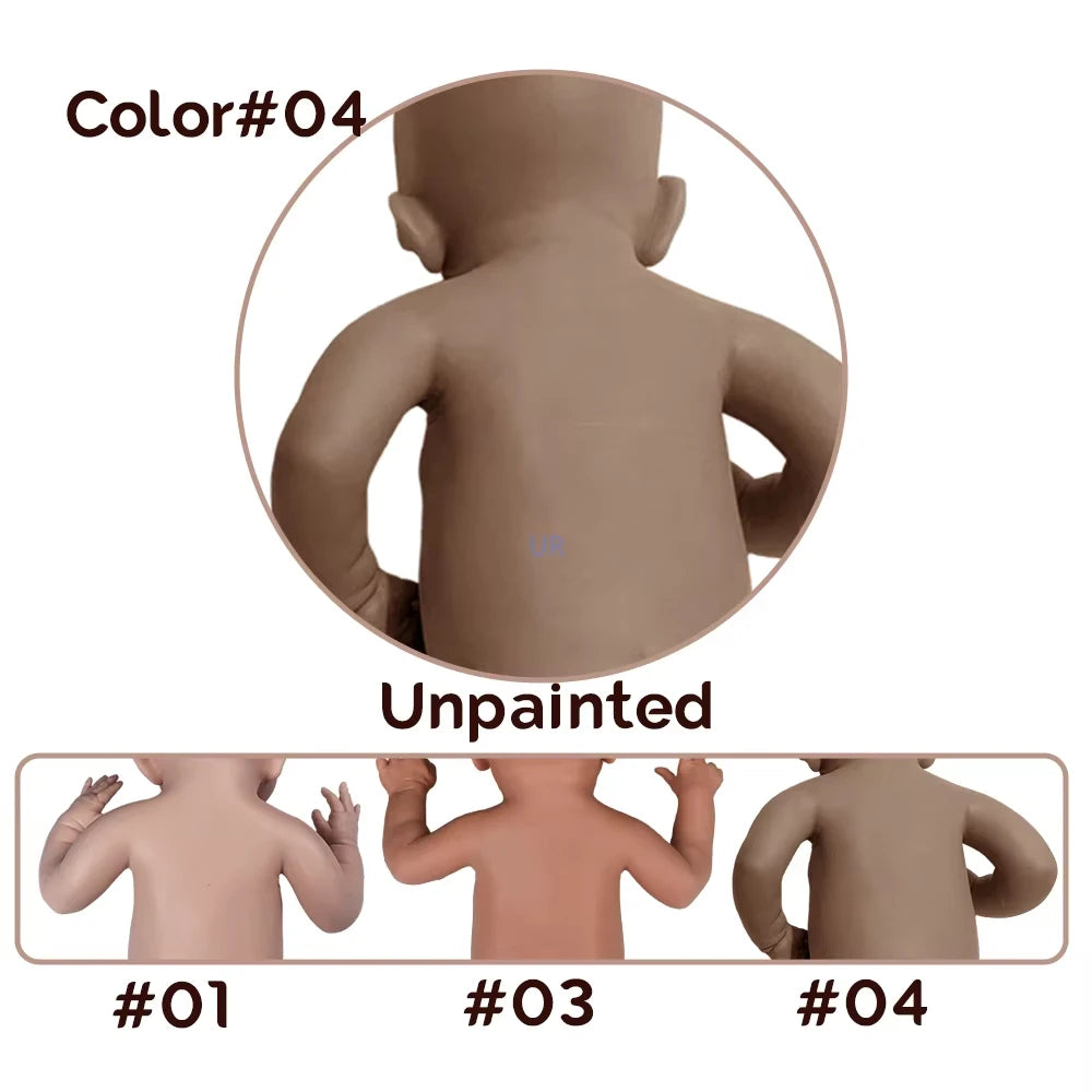 Reborn-Bambole Unpainted 04 / Blue Eyes Silicone Bambole Reborn