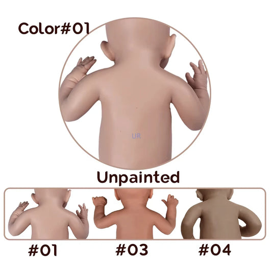 Reborn-Bambole Unpainted 01 / Blue Eyes Silicone Bambole Reborn